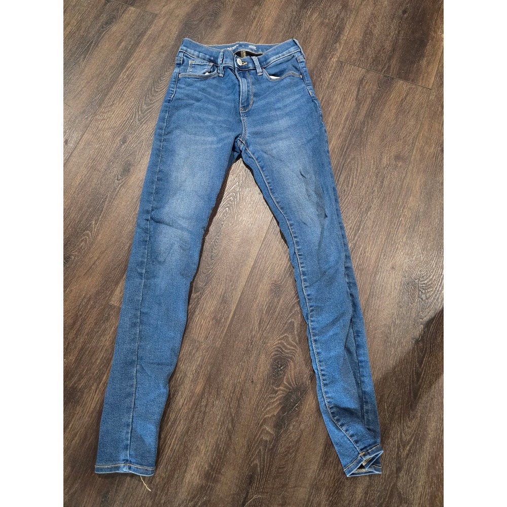 Old Navy Girl Blue Rockstar Jeggings High Rise 360 Stretch Built-In Tough Size14 - Picture 1 of 3